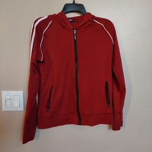 Women's Small/Medium, Kimberly C., Maroon, Full-Zip, Hooded, Light Sweatshirt